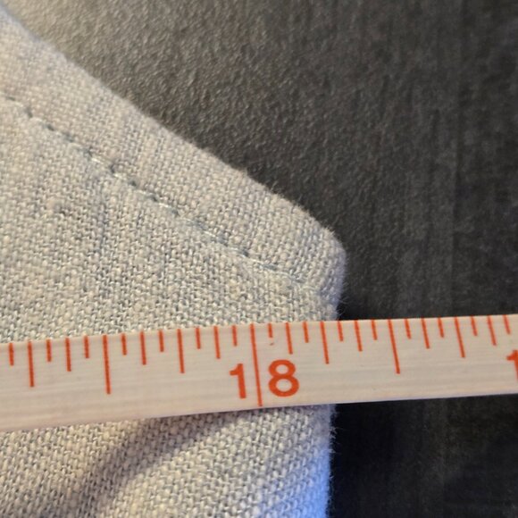 NWOT Blue Linen Cotton Gromrt Shift Dress Small - Picture 5 of 9